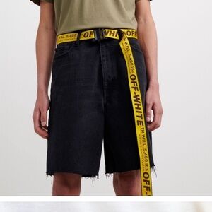 NWT Off-White Industrial Belt Yellow Black one size